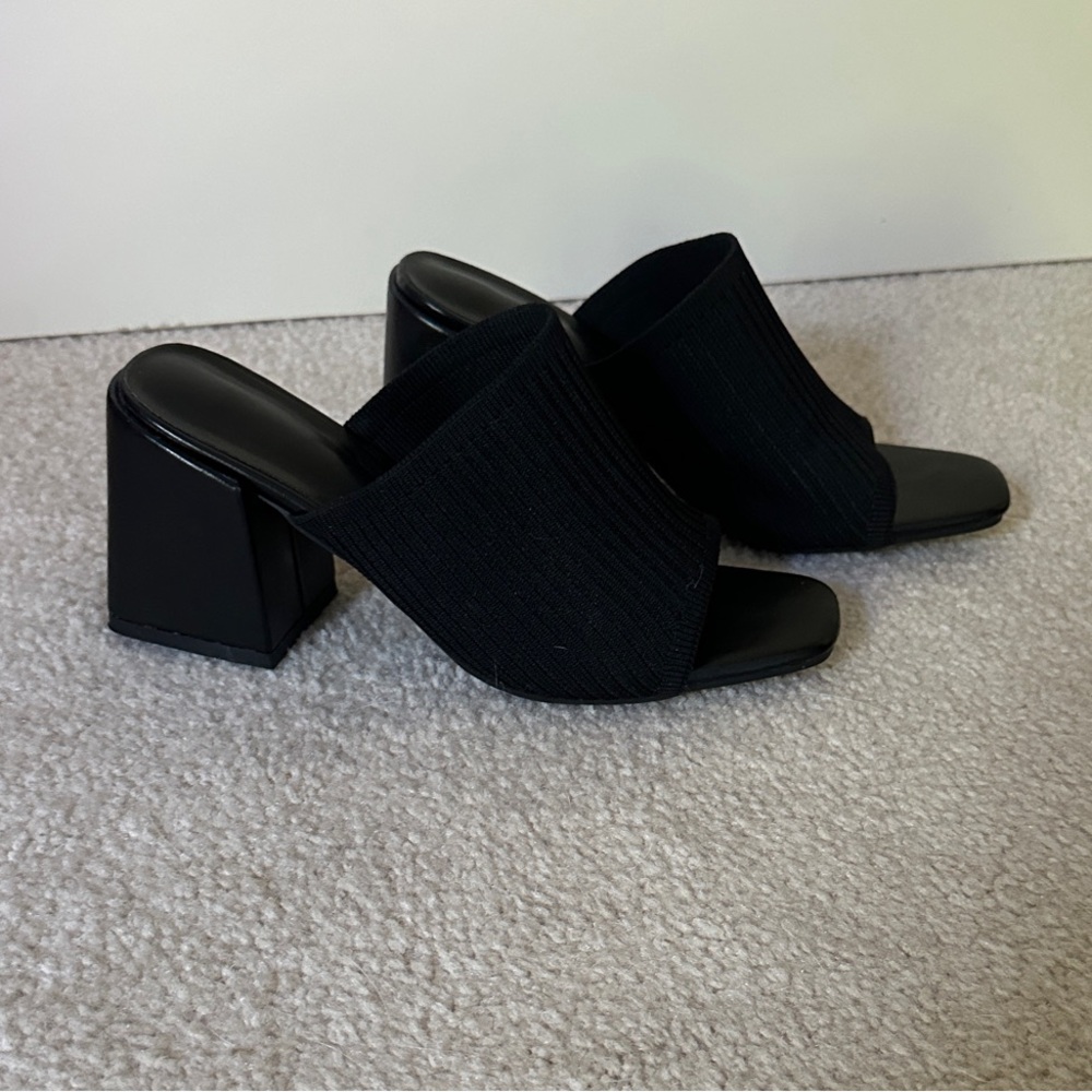 Elegant Black Block Heels